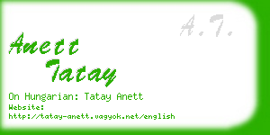 anett tatay business card